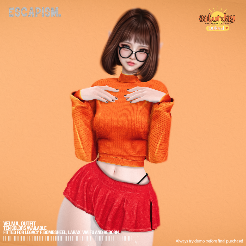 Velma Outfit - Legacy/MaitreyaX/Reborn/+mods	&lt;a href=&quot;http://maps.secondlife.com/secondlife/Dark%20Desires/207/202/25&quot; target=&quot;_blank&quot;&gt;Teleport&lt;/a&gt;