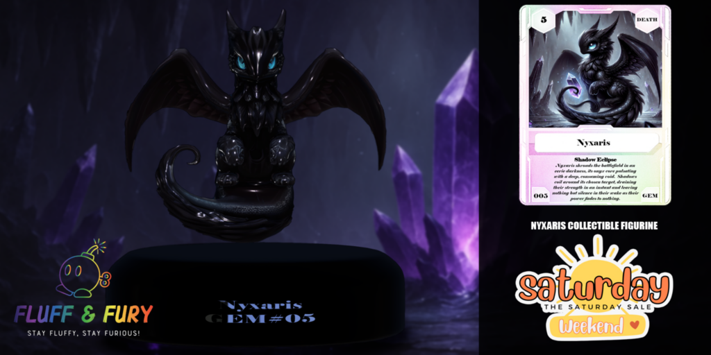 Nyxaris Figurine	&lt;a href=&quot;http://maps.secondlife.com/secondlife/FLUFF%20N%20FURY/64/98/25&quot; target=&quot;_blank&quot;&gt;Teleport&lt;/a&gt;