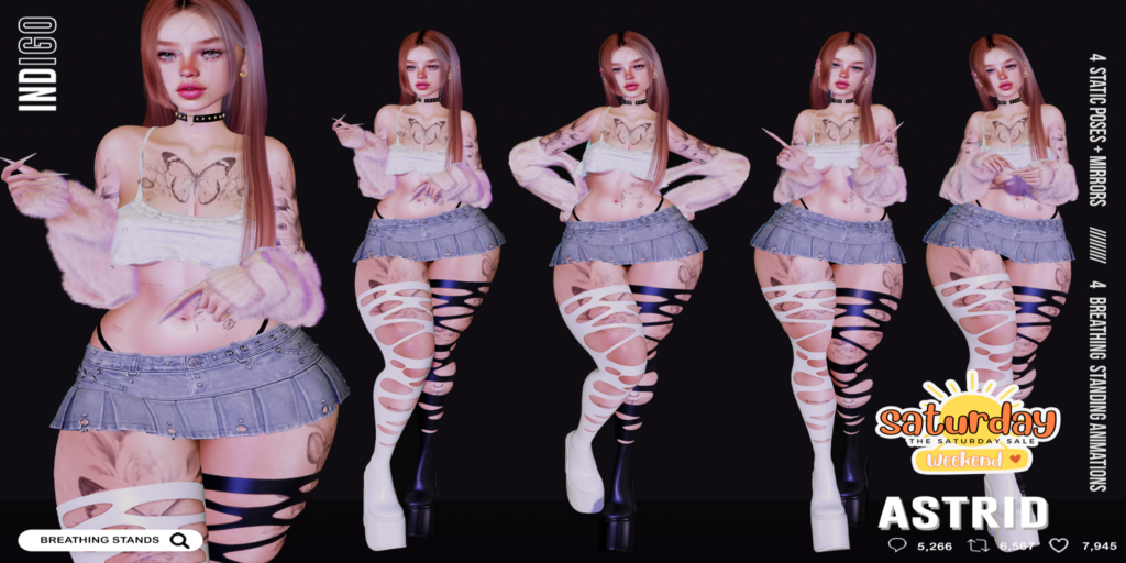 Astrid Stands	&lt;a href=&quot;http://maps.secondlife.com/secondlife/Palmetta/140/32/1698&quot; target=&quot;_blank&quot;&gt;Teleport&lt;/a&gt;