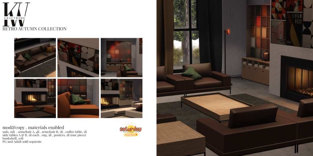 Retro Autumn Collection	&lt;a href=&quot;http://maps.secondlife.com/secondlife/KraftWork/230/122/21&quot; target=&quot;_blank&quot;&gt;Teleport&lt;/a&gt;