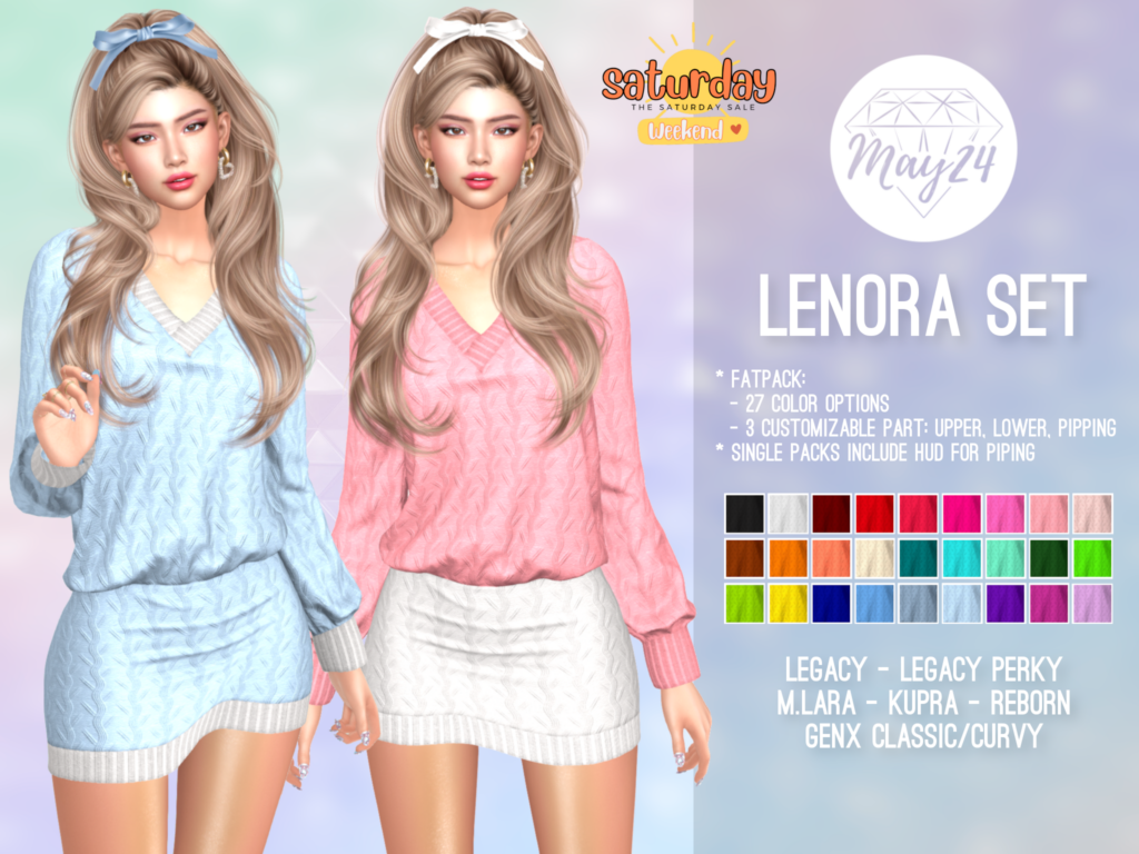 Lenora Set - GenX/Inithium/Legacy/Maitreya/Reborn/+mods	&lt;a href=&quot;http://maps.secondlife.com/secondlife/Highway%20Star/144/134/23&quot; target=&quot;_blank&quot;&gt;Teleport&lt;/a&gt;