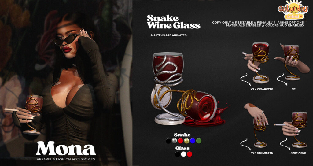 Snake Wine Glass Holdable	&lt;a href=&quot;https://maps.secondlife.com/secondlife/Tulsa%20Time/97/217/1502&quot; target=&quot;_blank&quot;&gt;Teleport&lt;/a&gt;
