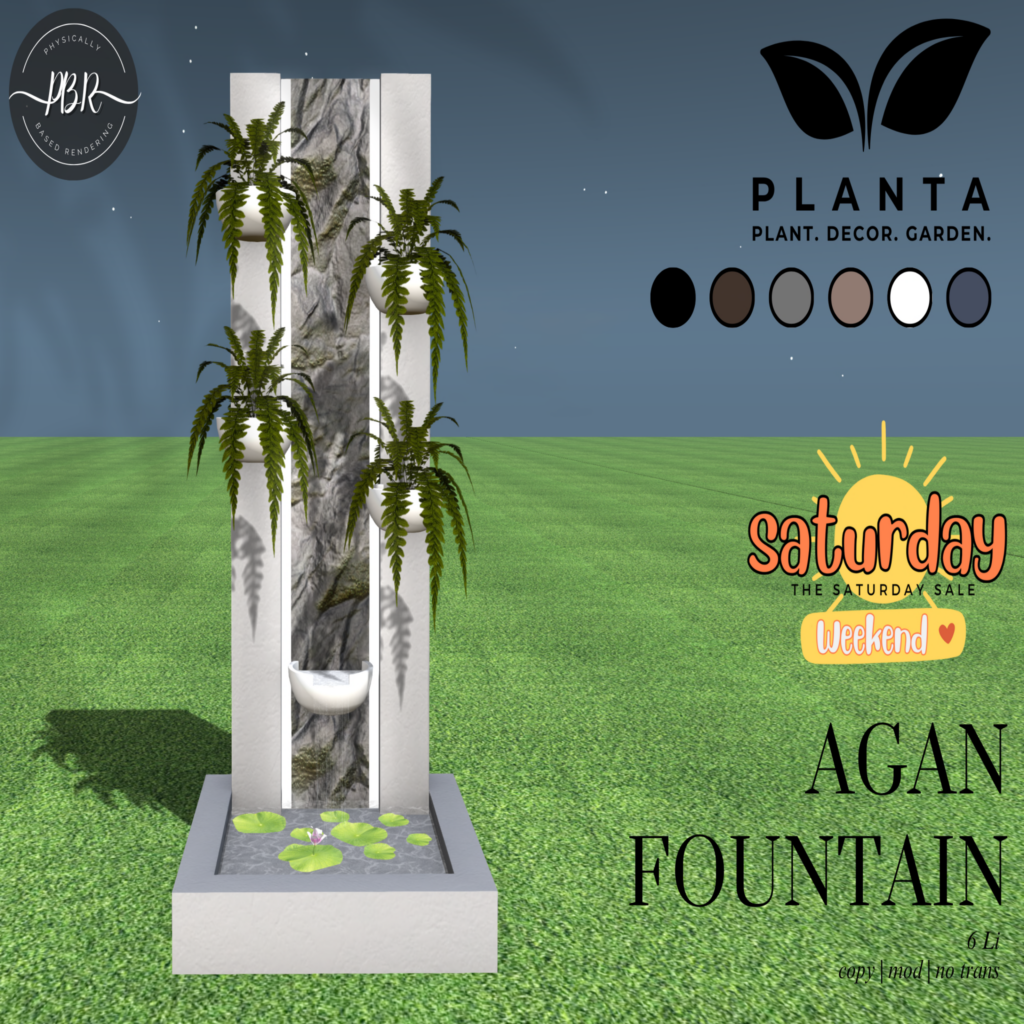 Agan Fountain	&lt;a href=&quot;http://maps.secondlife.com/secondlife/lovers%20islands/199/45/23&quot; target=&quot;_blank&quot;&gt;Teleport&lt;/a&gt;