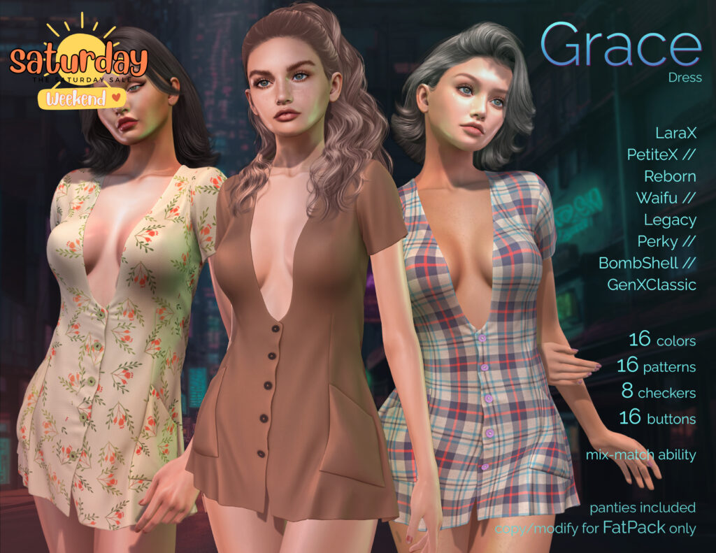 Grace Dress - GenX/Legacy/MaitreyaX/Reborn/+mods	&lt;a href=&quot;http://maps.secondlife.com/secondlife/Taejin/198/93/2003&quot; target=&quot;_blank&quot;&gt;Teleport&lt;/a&gt;