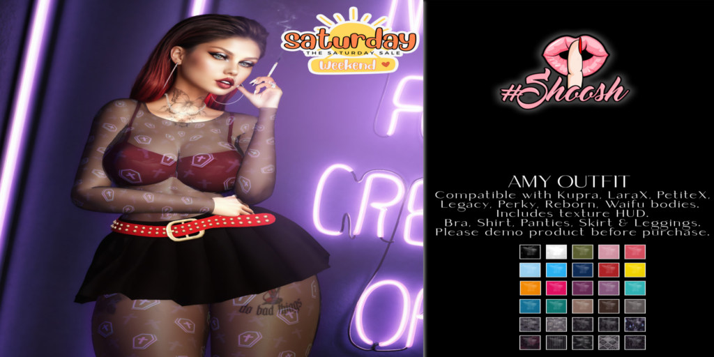 Amy Outfit - Inithium/Legacy/MaitreyaX/Reborn/+mods	&lt;a href=&quot;http://maps.secondlife.com/secondlife/Wild%20Pack/160/168/23&quot; target=&quot;_blank&quot;&gt;Teleport&lt;/a&gt;
