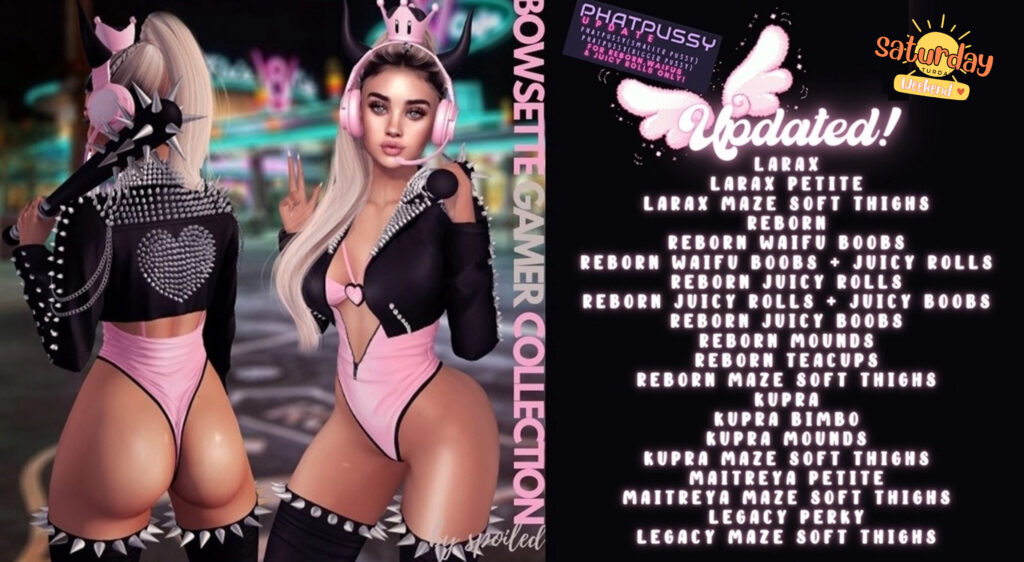 Bowsette Gamer Collection - See Ads For Fits	&lt;a href=&quot;http://maps.secondlife.com/secondlife/Clothes/129/194/24&quot; target=&quot;_blank&quot;&gt;Teleport&lt;/a&gt;