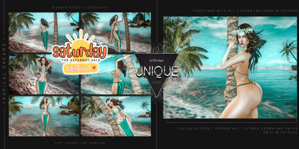 Tropical Dreams I Pose	&lt;a href=&quot;http://maps.secondlife.com/secondlife/Soul/80/240/1352&quot; target=&quot;_blank&quot;&gt;Teleport&lt;/a&gt;