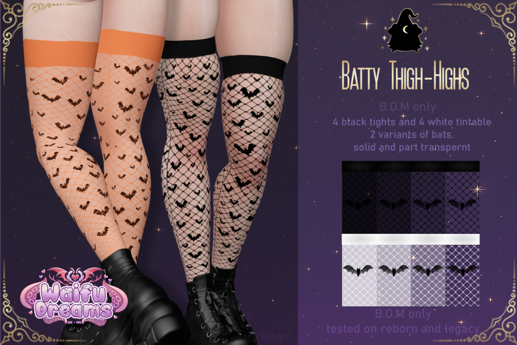 Batty Thigh Highs - BOM