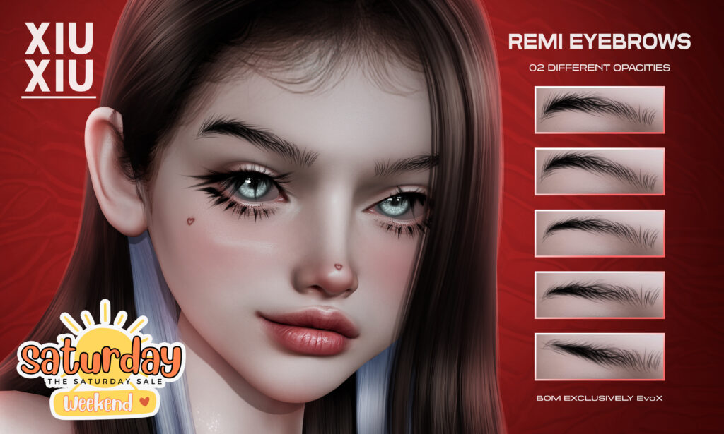 Remi Eyebrows - EvoX	&lt;a href=&quot;http://maps.secondlife.com/secondlife/Paradise%20Isla/197/142/901&quot; target=&quot;_blank&quot;&gt;Teleport&lt;/a&gt;