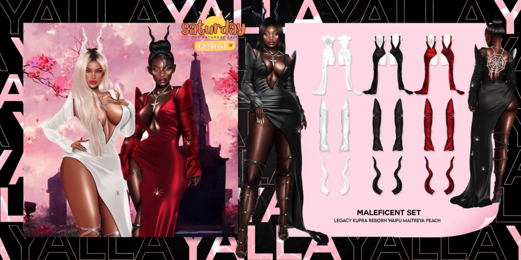 Maleficent Set - Inithium/Legacy/Maitreya/Peach/Reborn/+mods	&lt;a href=&quot;http://maps.secondlife.com/secondlife/YALLA/62/32/2002&quot; target=&quot;_blank&quot;&gt;Teleport&lt;/a&gt;