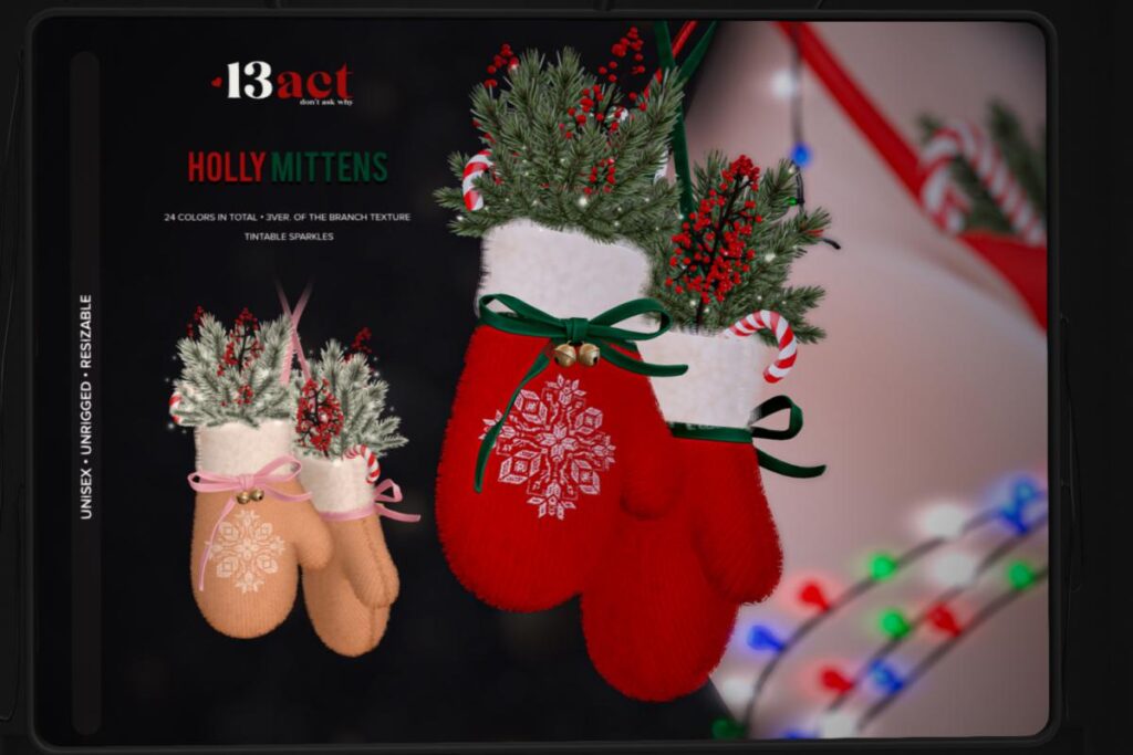 Holly Mittens, L$299 each/L$1599 FP