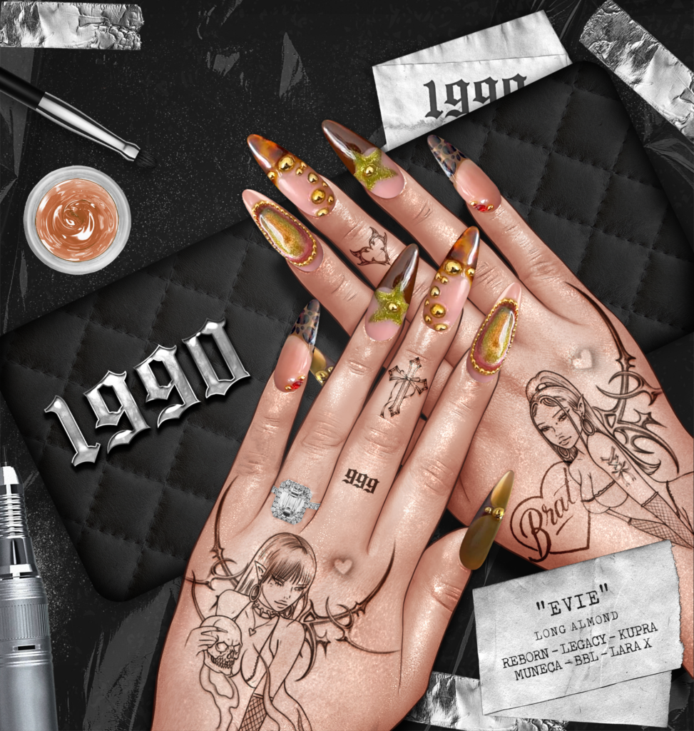 Evie Nails - Inithium/Legacy/MaitreyaX/Reborn/Yentements	&lt;a href=&quot;https://maps.secondlife.com/secondlife/Redwood/150/106/22&quot; target=&quot;_blank&quot;&gt;Teleport&lt;/a&gt;