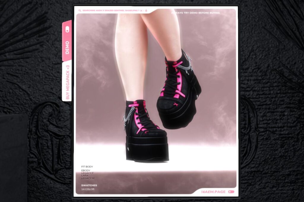 Sentinel Shoes - Legacy F+M/Maitreya/Reborn, L$250 each/L$999 FP