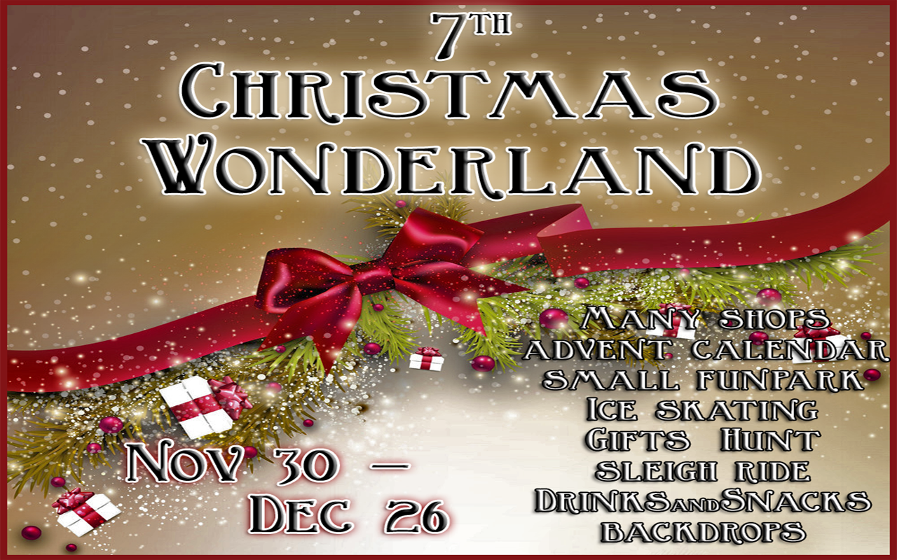 IT’S TIME FOR THE 7TH ANNUAL CHRISTMAS WONDERLAND EVENT!