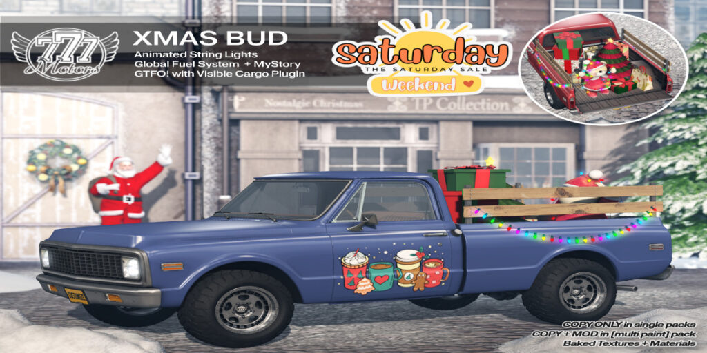 XMAS Bud Truck in Blue