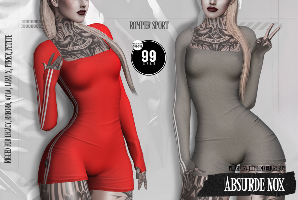 Romper Sport - Ayla/Legacy/MaitreyaX/Reborn/+mods	&lt;a href=&quot;http://maps.secondlife.com/secondlife/Forever%20Land/85/148/1799&quot; target=&quot;_blank&quot;&gt;Teleport&lt;/a&gt;