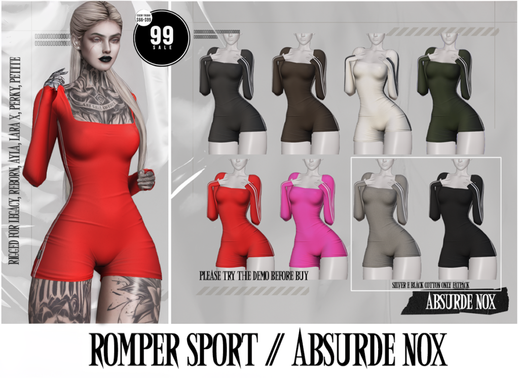 Romper Sport - Ayla/Legacy/MaitreyaX/Reborn/+mods	&lt;a href=&quot;http://maps.secondlife.com/secondlife/Forever%20Land/85/148/1799&quot; target=&quot;_blank&quot;&gt;Teleport&lt;/a&gt;