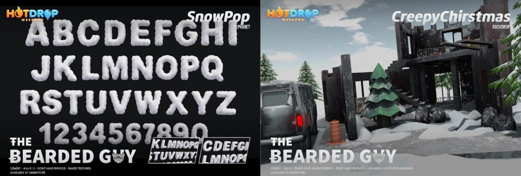SnowPop Alphabet &amp; Creepy Christmas Backdrop