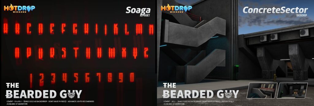 Soaga Alphabet &amp; Concrete Sector Backdrop