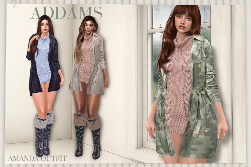 Amanda Outfit - GenX/Inithium/Legacy/MaitreyaX/Reborn/+mods, L$250 each/L$1499 each FP/L$2899 MP