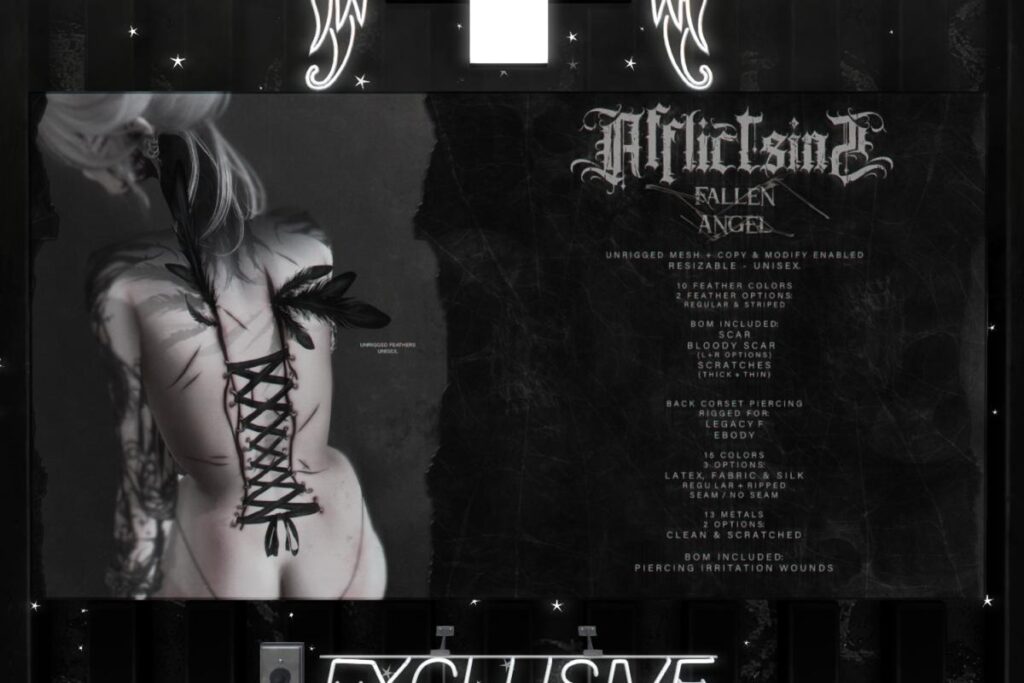 Fallen Angel Accessory - Legacy/Reborn, L$275-L$666 each