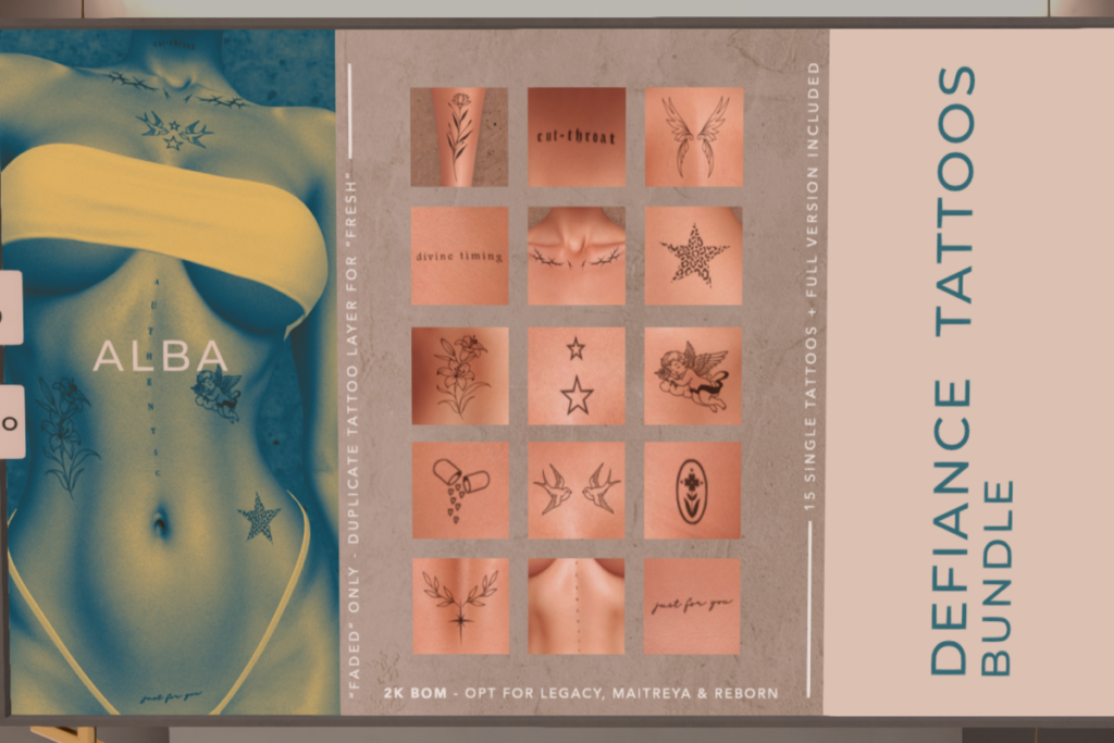 Defiance Tattoos Bundle - BOM, L$299