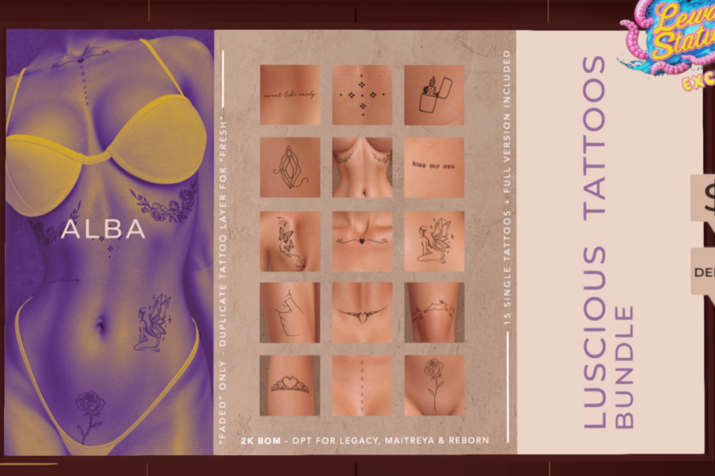 Luscious Tattoos Bundle, L$299
