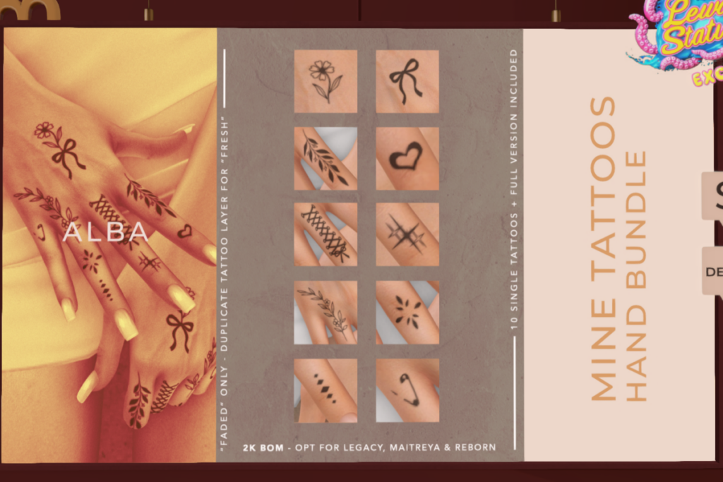 Mine Tattoos Bundle, L$199