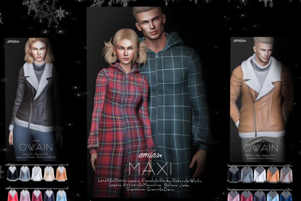 Maxi Overalls - Davis/Gianni/Jake/Legacy F+M/MaitreyaX/Reborn/+mods, L$250 each/L$1500 FP