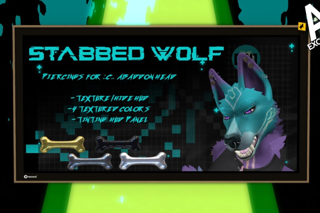 Sergal Studs Piercing - Marz Sovereign Sergal, L$200 FP