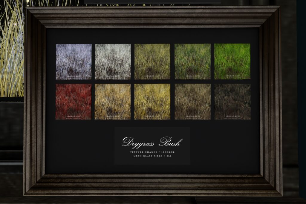 Drygrass Brush Decor, L$199 each/L$699 FP