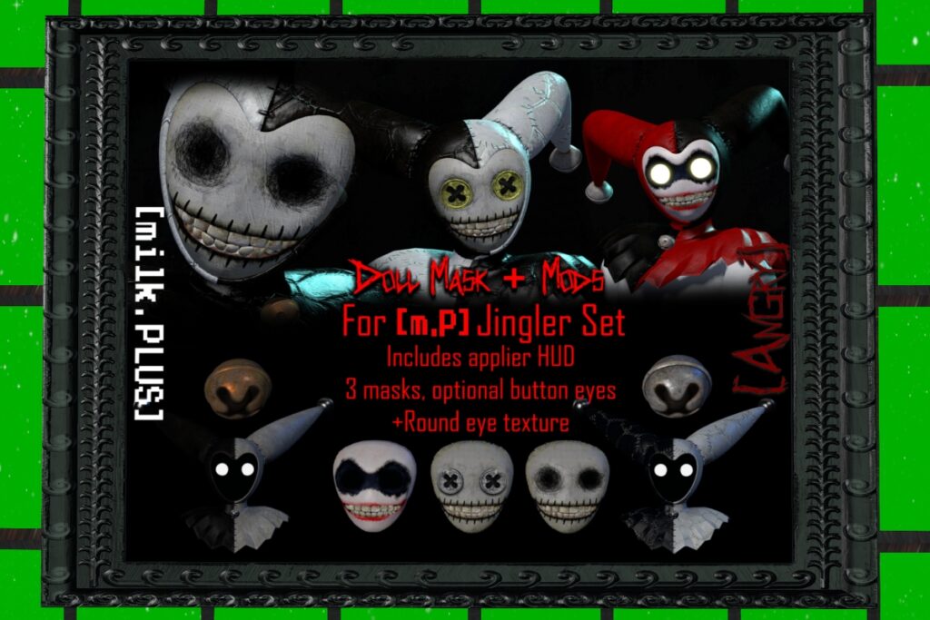 Doll Mask &amp; Mods - Milk Plus Jingler Set, L$199 FP