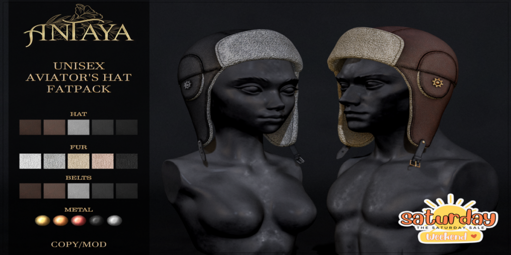 Aviator&#039;s Hat	&lt;a href=&quot;http://maps.secondlife.com/secondlife/Veles%202/205/103/21&quot; target=&quot;_blank&quot;&gt;Teleport&lt;/a&gt;