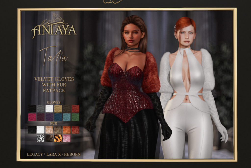 Velvet Gloves With Fur - Legacy/MaitreyaX/Reborn, L$350