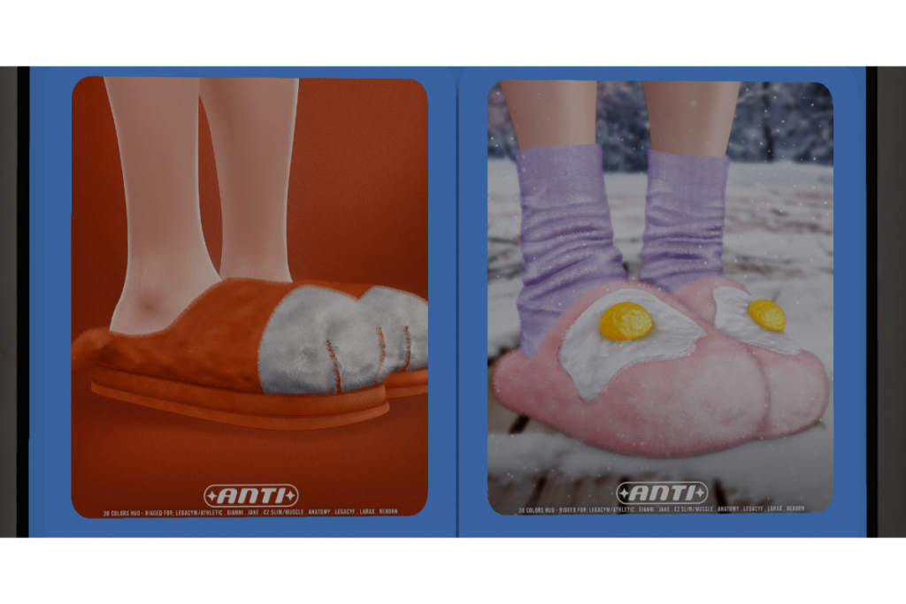 Eggcloud Fluffy &amp; Max Fluffy Slippers - See ad for fits, L$259 each/L$759 FP