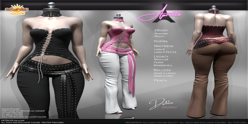 Dahlia Outfit - GenX/Inithium/Legacy/MaitreyaX/Peach/Reborn/+mods	&lt;a href=&quot;http://maps.secondlife.com/secondlife/Woodloch/162/123/983&quot; target=&quot;_blank&quot;&gt;Teleport&lt;/a&gt;