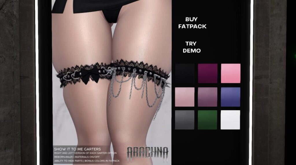 Snow It To Me Garters - Reborn/+mods, L$299 each/L$699 FP