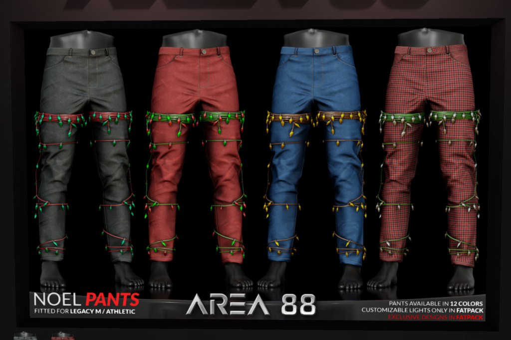 Noel Pants - Legacy/+mods, L$260 each/L$1099 FP