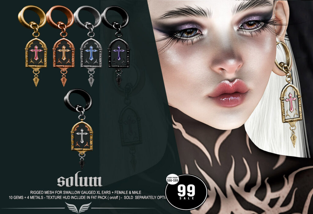 Solum Earrings - Swallow Gauged Ears XL F+M	&lt;a href=&quot;http://maps.secondlife.com/secondlife/Amazing%20Dreams/52/206/2514&quot; target=&quot;_blank&quot;&gt;Teleport&lt;/a&gt;