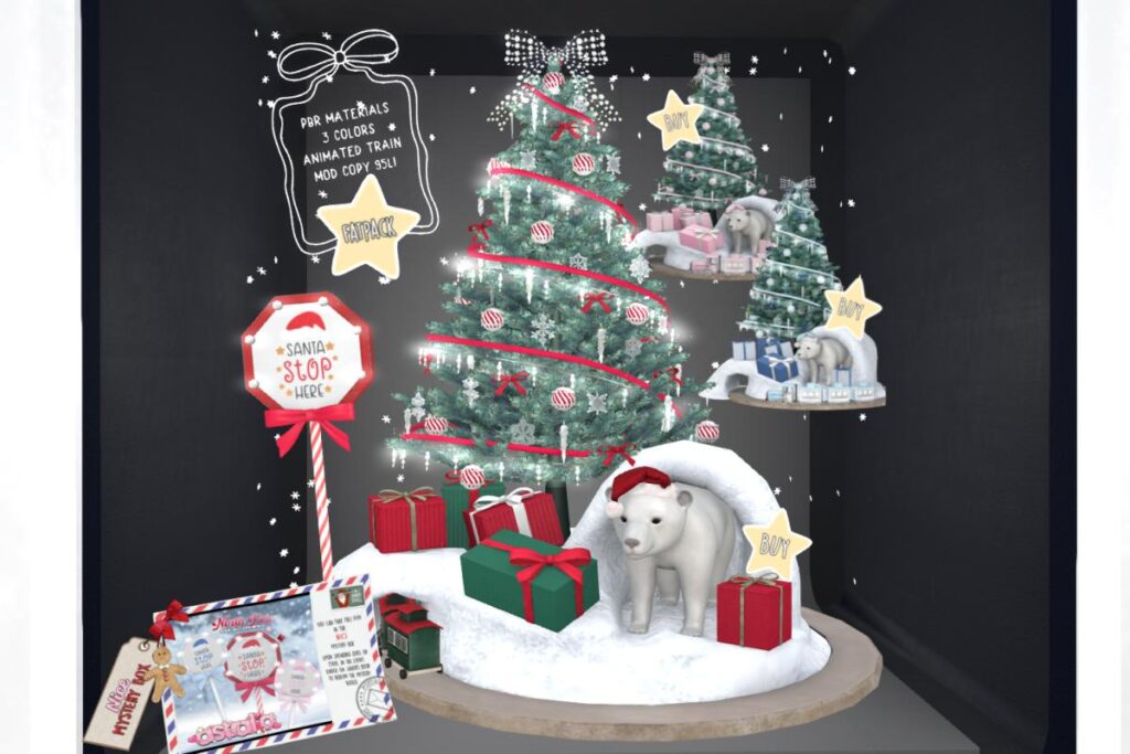 North Pole Christmas Tree, L$999 each/L$1999 FP