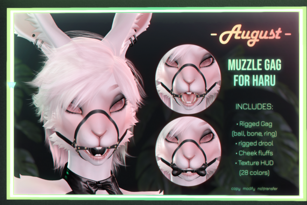 Muzzle Gag - Haru Head, L$550