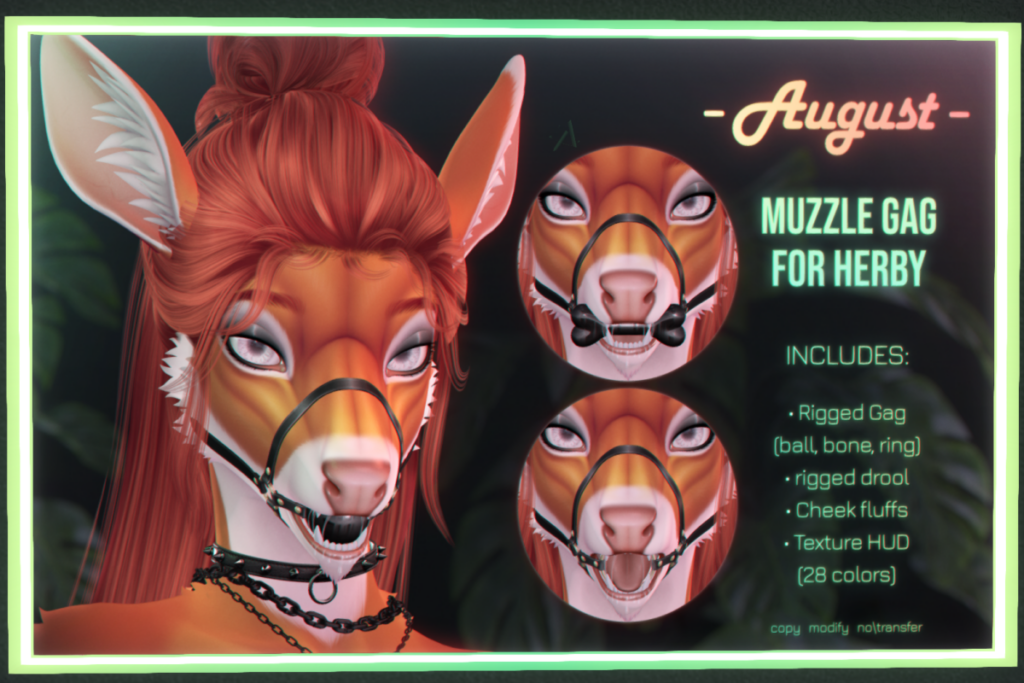 Muzzle Gag - Herby Head, L$550