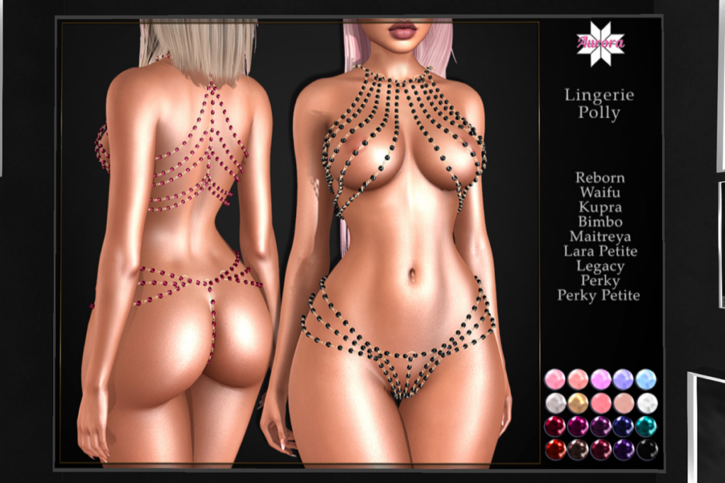 Polly Lingerie - Inithium/Legacy/Maitreya/Reborn/+mods, L$699