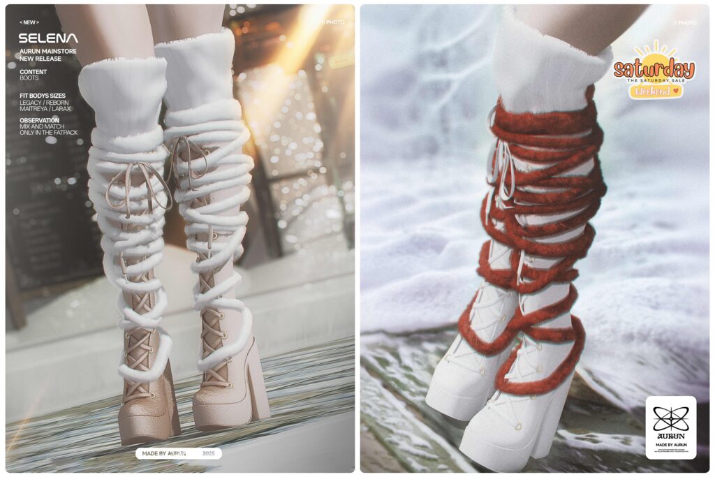 Selena Boots - Legacy/Maitreya/Reborn/+mods	&lt;a href=&quot;http://maps.secondlife.com/secondlife/Perfectland/224/159/2531&quot; target=&quot;_blank&quot;&gt;Teleport&lt;/a&gt;
