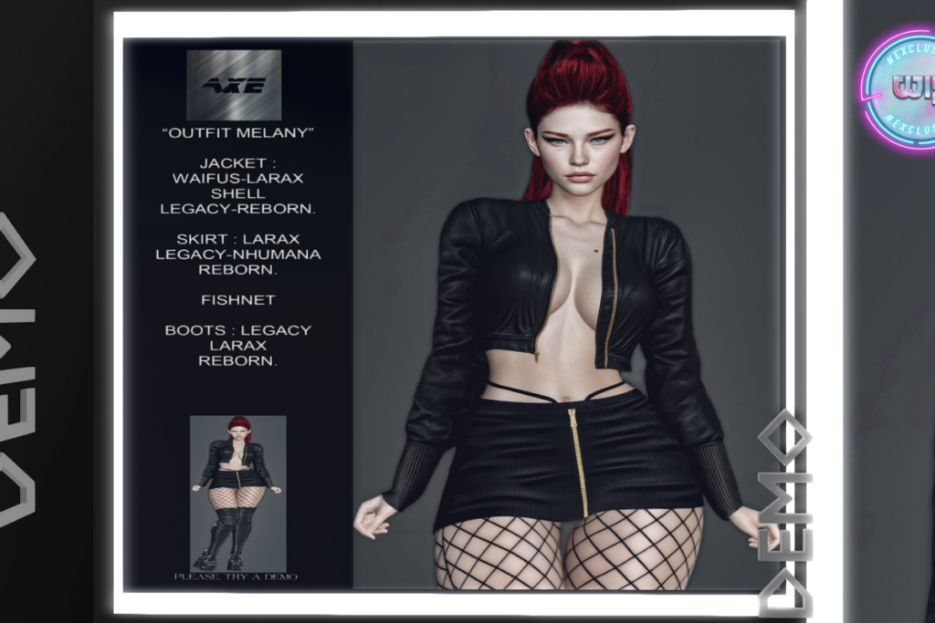 Melany Jacket &amp; Skirt - Legacy/MaitreyaX/Nhumana/Reborn/+mods, L$150 each/L$699 each FP | Emma Boots - Legacy/MaitreyaX/Reborn, L$170 each/L$899 FP