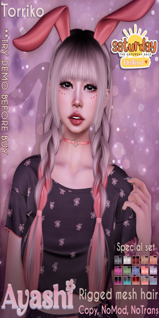 Torriko Hairstyle	&lt;a href=&quot;http://maps.secondlife.com/secondlife/MagnetiS/191/128/10&quot; target=&quot;_blank&quot;&gt;Teleport&lt;/a&gt;