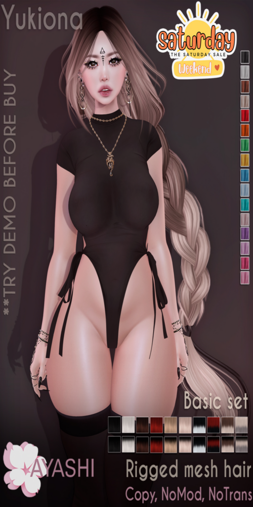 Yukiona Hair Basic Set	&lt;a href=&quot;http://maps.secondlife.com/secondlife/MagnetiS/191/128/10&quot; target=&quot;_blank&quot;&gt;Teleport&lt;/a&gt;