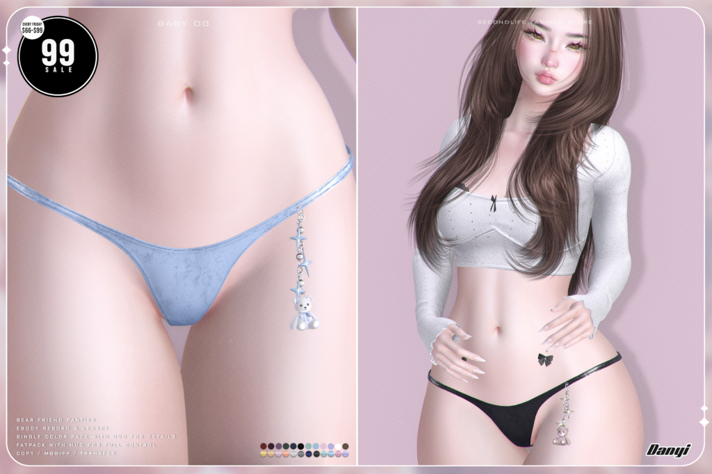 Danyi Panties - Legacy/Reborn	<a href="http://maps.secondlife.com/secondlife/Paradise%20Red/183/63/454" target="_blank">Teleport</a>