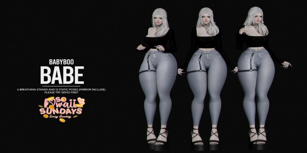 Babe Poses	&lt;a href=&quot;http://maps.secondlife.com/secondlife/Cult%20Grounds/16/23/1022&quot; target=&quot;_blank&quot;&gt;Teleport&lt;/a&gt;