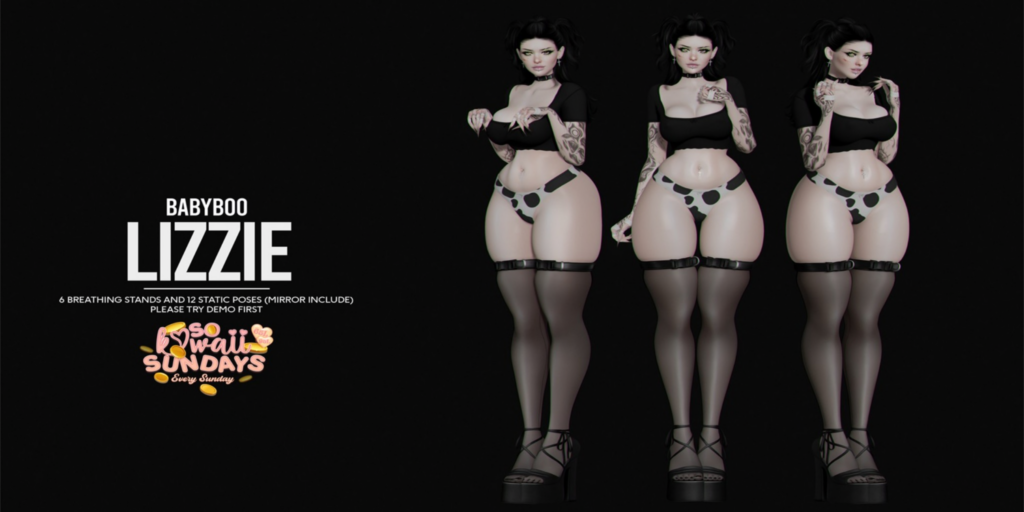 Lizzie Poses	&lt;a href=&quot;http://maps.secondlife.com/secondlife/Cult%20Grounds/16/23/1022&quot; target=&quot;_blank&quot;&gt;Teleport&lt;/a&gt;